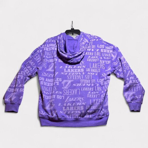 Lakers All Over Print Purple Pullover Hoodie Nba Official Licensed - Picture 4 of 7